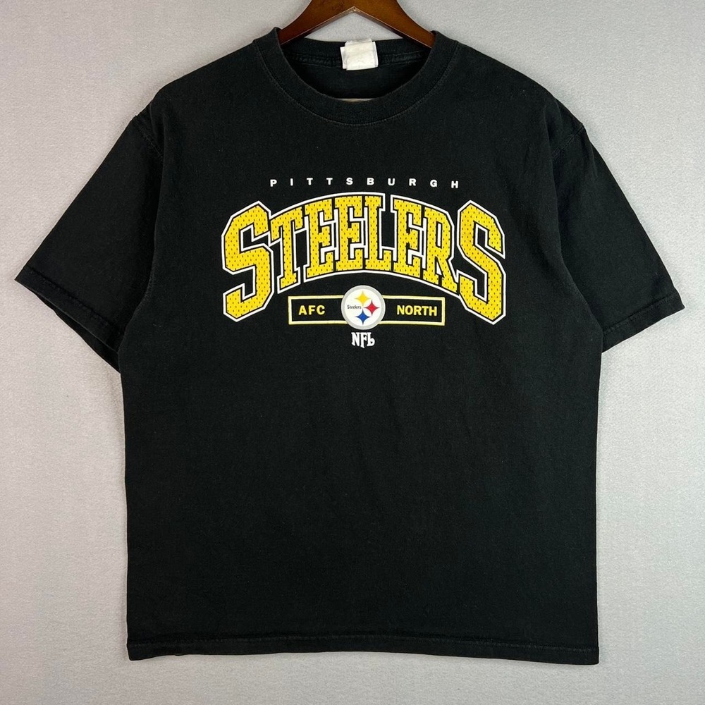 Pittsburgh Steelers AFC North NFL Football Black Tee Shirt